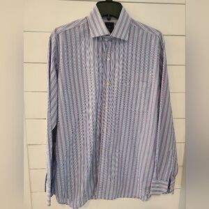 Tailorbyrd striped long sleeve button down